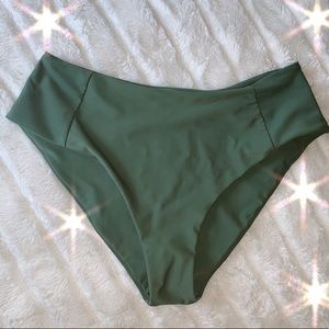 High Waisted Green Bikini Bottoms